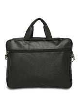 Load image into Gallery viewer, Crayton Office Laptop Vegan Leather Executive Messenger Bag in Black Colour