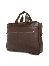 Load image into Gallery viewer, Crayton Office Laptop Vegan Leather Executive Bag in Brown Colour