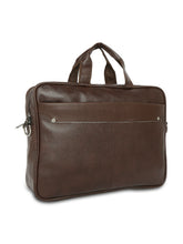 Load image into Gallery viewer, Crayton Office Laptop Vegan Leather Executive Bag in Brown Colour