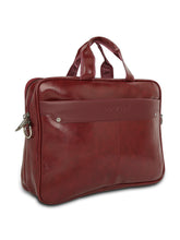 Load image into Gallery viewer, Crayton Office Laptop Vegan Leather Executive Messenger Bag in Maroon Colour