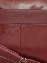 Load image into Gallery viewer, Crayton Office Laptop Vegan Leather Executive Messenger Bag in Maroon Colour