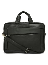 Load image into Gallery viewer, Crayton Office Laptop Vegan Leather Executive Bag in Black Colour