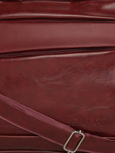 Load image into Gallery viewer, Crayton Office Laptop Vegan Leather Executive Messenger Bag in Maroon Colour
