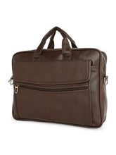 Load image into Gallery viewer, Crayton Office Laptop Vegan Leather Executive Messenger Bag in Brown Colour