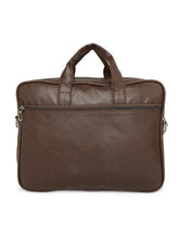 Load image into Gallery viewer, Crayton Office Laptop Vegan Leather Executive Messenger Bag in Brown Colour