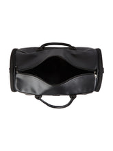 Load image into Gallery viewer, Crayton Duffel Gym and Travel Bag in Black Vegan Leather with Multiple Pockets
