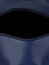 Load image into Gallery viewer, Crayton Duffel Gym and Travel Bag in Blue Vegan Leather with Multiple Pockets