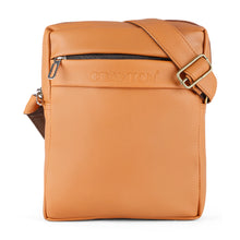 Load image into Gallery viewer, CRAYTON Unisex TAN Sling Bag for Travel, Passport Holder