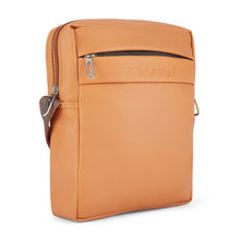 Load image into Gallery viewer, CRAYTON Unisex TAN Sling Bag for Travel, Passport Holder