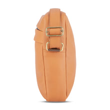 Load image into Gallery viewer, CRAYTON Unisex TAN Sling Bag for Travel, Passport Holder