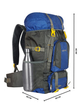 Load image into Gallery viewer, Crayton 55Ltr Haversack Rucksack Trekking Travel Backpack Bag for Camping in Blue