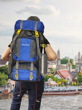 Load image into Gallery viewer, Crayton 55Ltr Haversack Rucksack Trekking Travel Backpack Bag for Camping in Blue