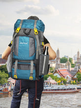 Load image into Gallery viewer, Crayton 55Ltr Haversack Rucksack Trekking Travel Backpack Bag for Camping in Teal Blue