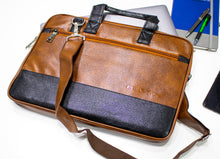 Load image into Gallery viewer, Crayton PU Leather 15.6 inch Laptop Shoulder Messenger Sling Office Bag for Men & Women