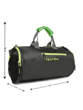 Load image into Gallery viewer, Crayton Duffel Gym Bag in Grey and Green