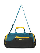 Load image into Gallery viewer, Crayton Duffel Gym Bag in Grey and Yellow