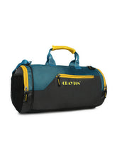 Load image into Gallery viewer, Crayton Duffel Gym Bag in Grey and Yellow