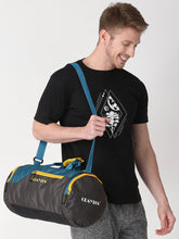 Load image into Gallery viewer, Crayton Duffel Gym Bag in Grey and Yellow