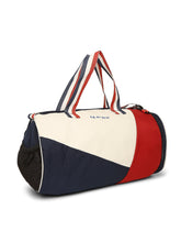 Load image into Gallery viewer, Crayton Duffel Gym Bag in Blue, Red and White with Shoe Compartment
