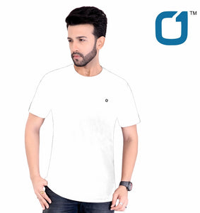Zerone Men White Cotton Pure Cotton T-shirt