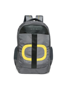 CRAYTON Unisex Grey Laptop Backpack with Compression Straps