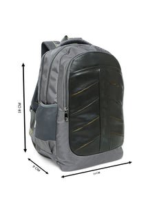 CRAYTON Unisex Grey Laptop Backpack with Compression Straps