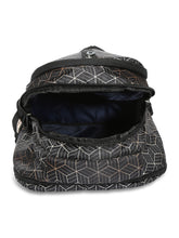 Load image into Gallery viewer, CRAYTON Black and Golden Geometric Design Backpack
