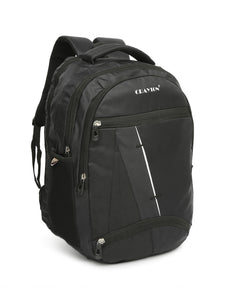 CRAYTON Black Backpack with Padded Laptop Compartment