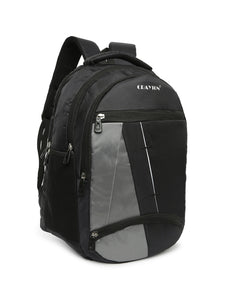 CRAYTON Black and Grey Backpack with Padded Laptop Compartment