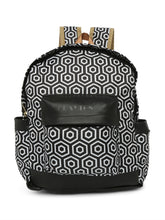 Load image into Gallery viewer, CRAYTON Black and White Geometric Design Backpack with Pouch
