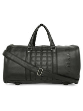 Load image into Gallery viewer, CRAYTON Medium Textured Vegan Leather Gym Duffel Bag in Black
