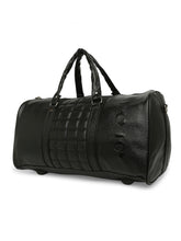 Load image into Gallery viewer, CRAYTON Medium Textured Vegan Leather Gym Duffel Bag in Black
