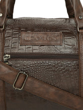 Load image into Gallery viewer, CRAYTON Medium Textured Vegan Crocodile Leather Gym Duffel Bag

