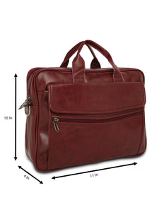 CRAYTON Unisex Maroon Laptop Messenger Bag