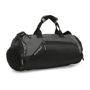 Crayton Duffel Gym Bag in Grey and Black