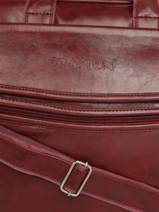 CRAYTON Unisex Maroon Laptop Messenger Bag