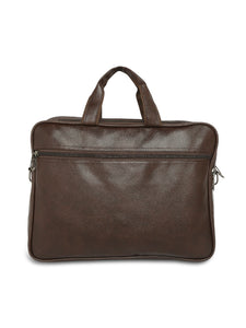 Crayton Office Laptop Vegan Leather Executive Bag in Brown Colour