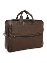 Load image into Gallery viewer, Crayton Office Laptop Vegan Leather Executive Messenger Bag in Brown Colour
