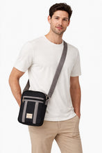Load image into Gallery viewer, Crayton Grey and Black Sling Bag
