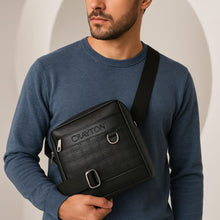 Load image into Gallery viewer, CRAYTON Unisex Black Sling or Side Bag
