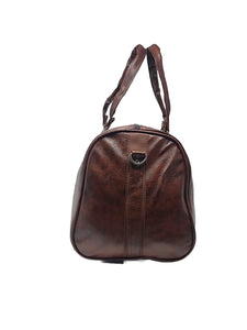 Crayton PU Leather Brown Duffel Bag for Men and Women