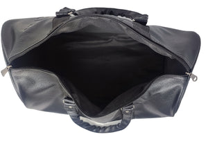 Crayton PU Leather Black Duffel Bag for Men and Women