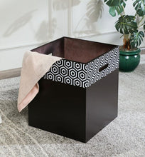 Load image into Gallery viewer, Crayton Black and White Laundry Box/ Organiser
