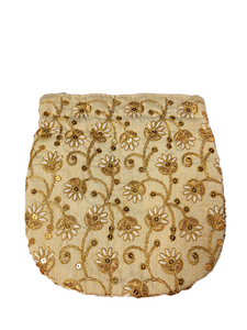 Crayton Golden Classic Potli with Rich Embroidery