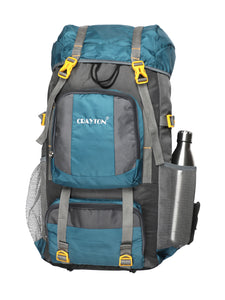 Crayton 55Ltr Haversack Rucksack Trekking Travel Backpack Bag for Camping in Teal Blue
