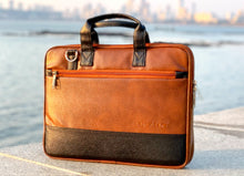 Load image into Gallery viewer, Crayton PU Leather 15.6 inch Laptop Shoulder Messenger Sling Office Bag for Men &amp; Women
