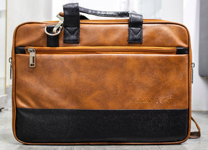Crayton PU Leather 15.6 inch Laptop Shoulder Messenger Sling Office Bag for Men & Women