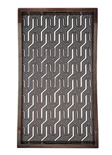 Load image into Gallery viewer, Crayton Black and White Premium Wood Rectangle Multipurpose Serving Tray - Medium
