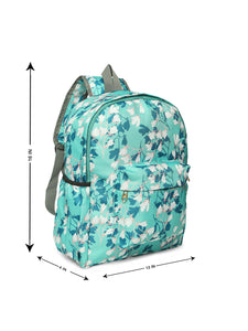 Crayton Backpack in Blue Floral Print with Pouch