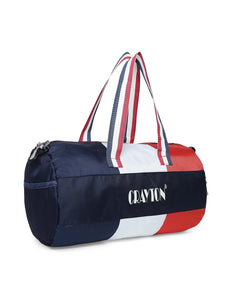 Crayton Duffel Gym Bag in Blue, Red and White